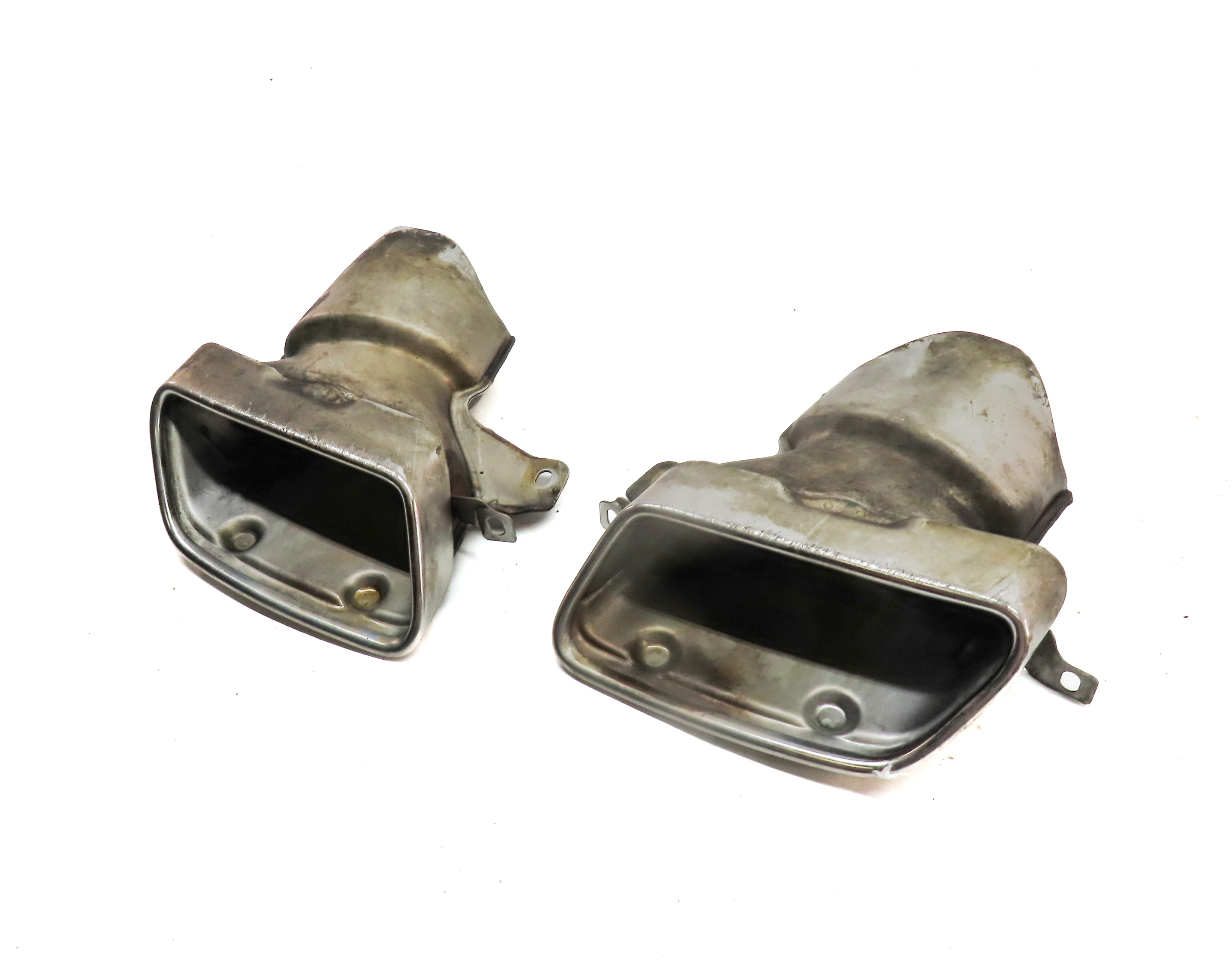 2011-2013 MERCEDES E350 (W212) BLUETEC DIESEL REAR MUFFLER EXHAUST TIP SET — exact item pictured